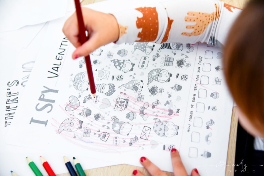 I Spy Valentine printable worksheet