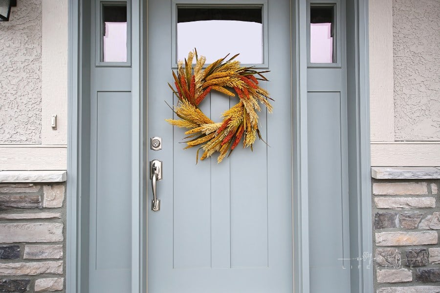 Beautiful Front Door Autumn Wreath