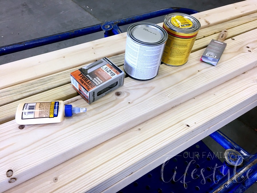 farmhouse coffee table supplies