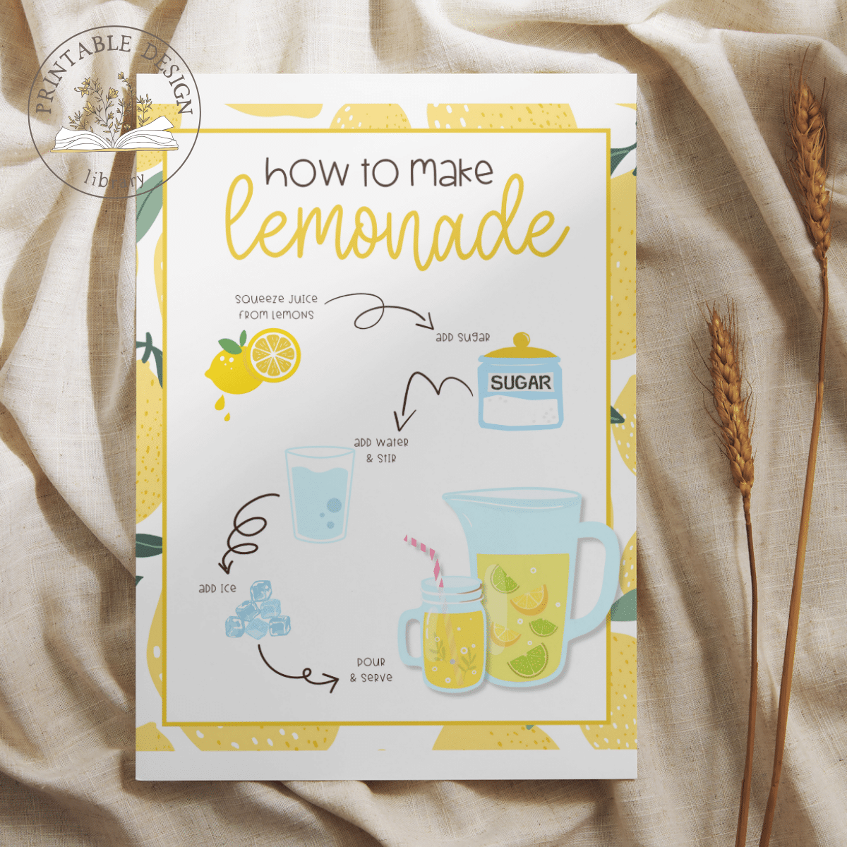 Lemonade Stand Kit: Printable All-In-One Stand Signage