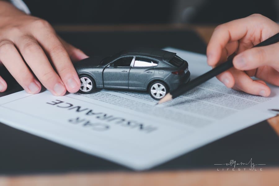 car insurance contract concept