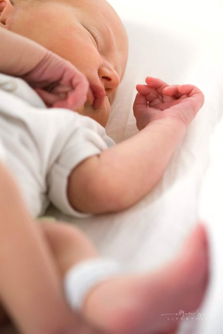 sleeping newborn baby