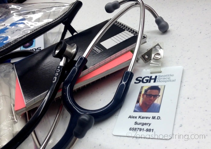 Grey's Anatomy Alex Karev props