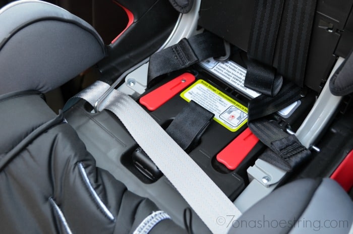 harness storage compartment car seat