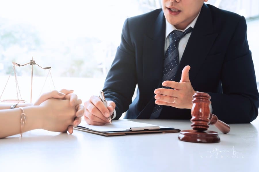 Close Up of Lawyer Meeting with Client