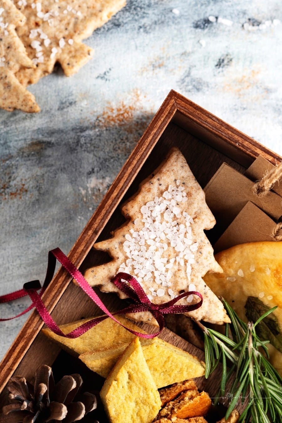 Christmas basket filled with pastries