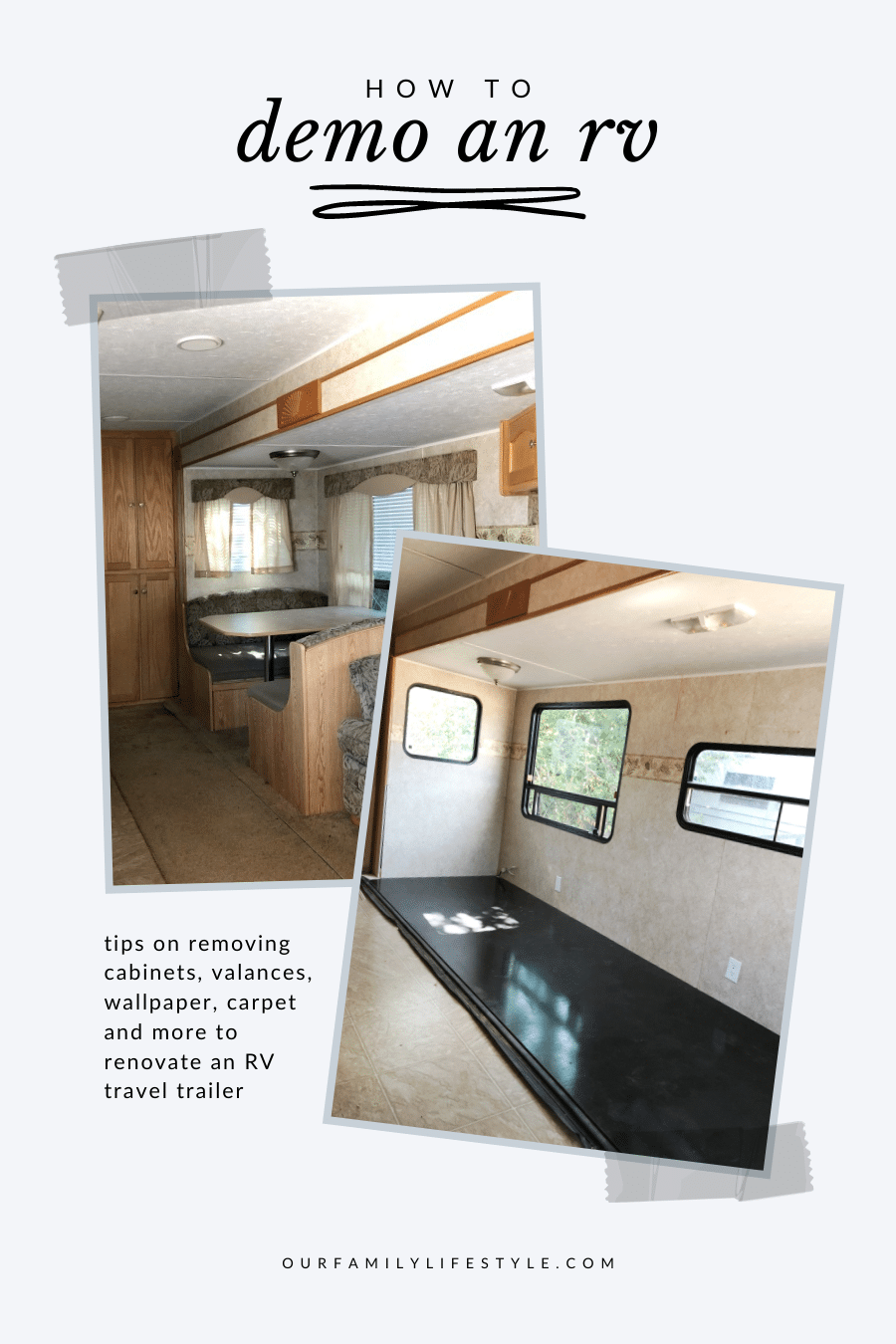 How to Demo an RV Travel Trailer for Renovations