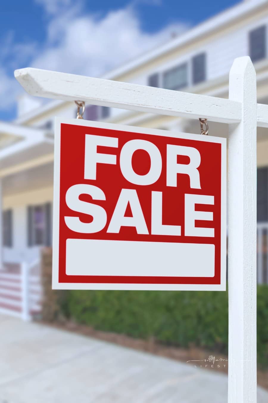 Home for Sale Real Estate Sign and House