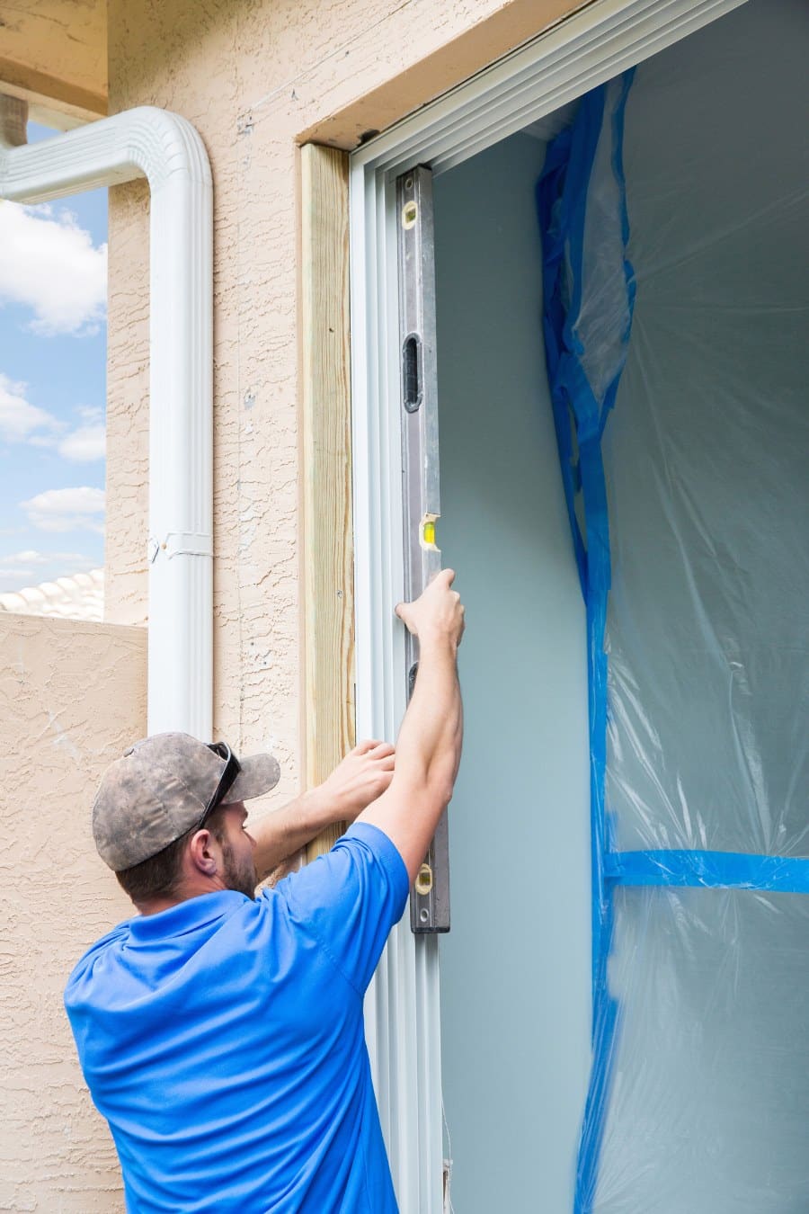 Replacing sliding glass door with hurricane impact glass door