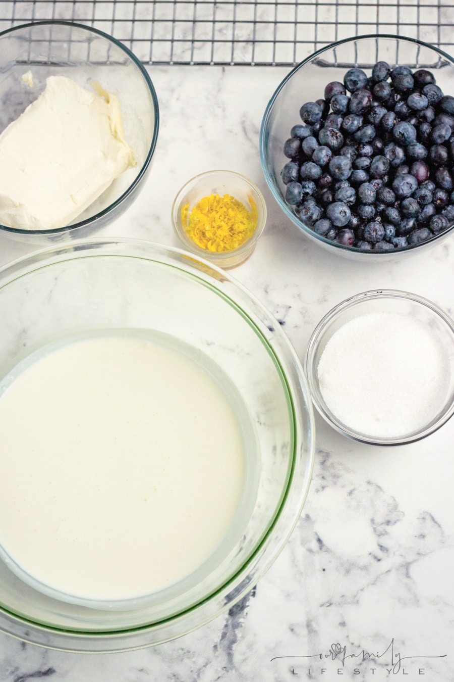 Lemon Blueberry Swiss Cake Roll ingredients