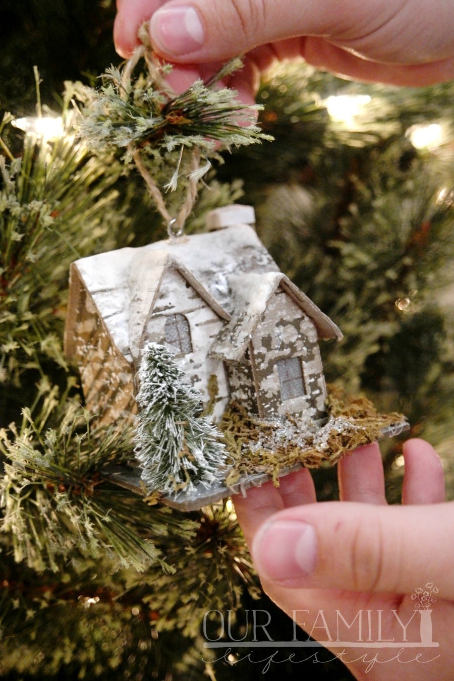 Light-Up Cabin Ornaments