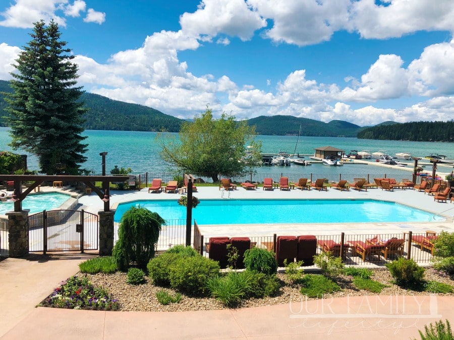 Lodge at Whitefish Lake pool and hot tub