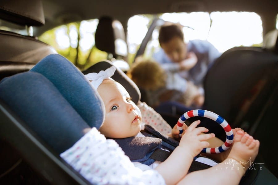 Baby Girl in Safety Car Seat