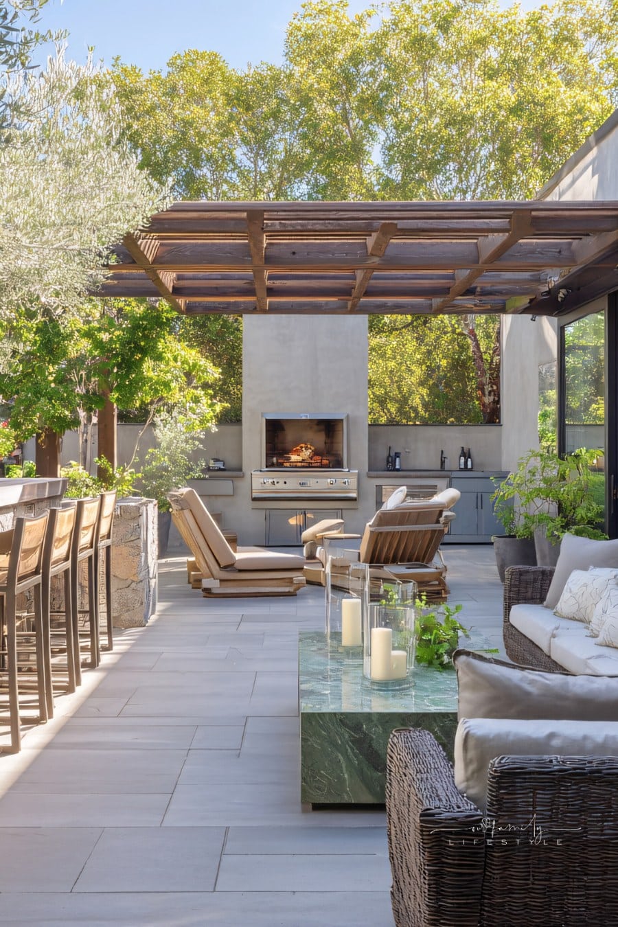 Mediterranean Courtyard Oasis Luxury Outdoor Living Space
