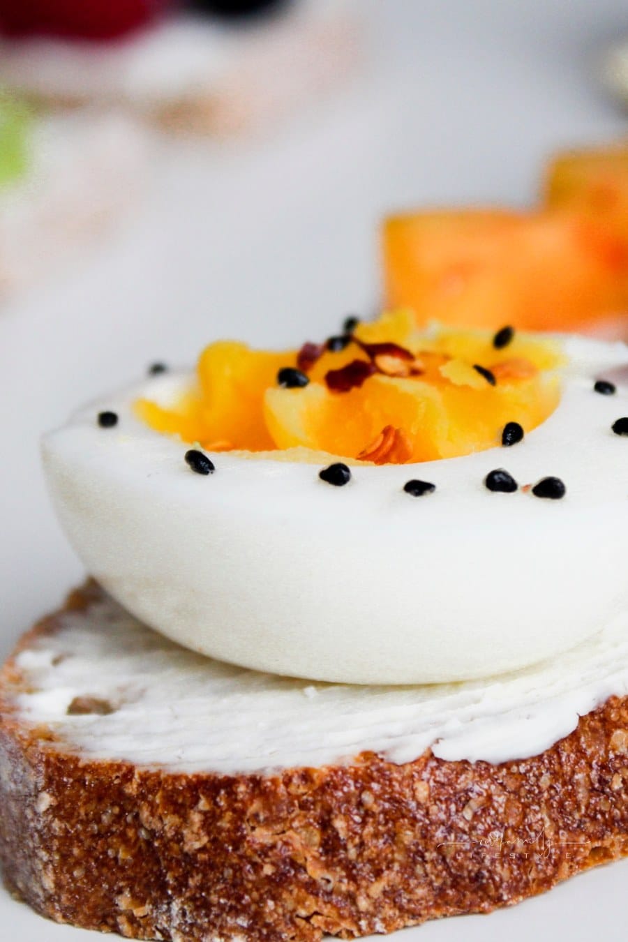 Microwave Hard Boiled Egg With Seasonings on Toast