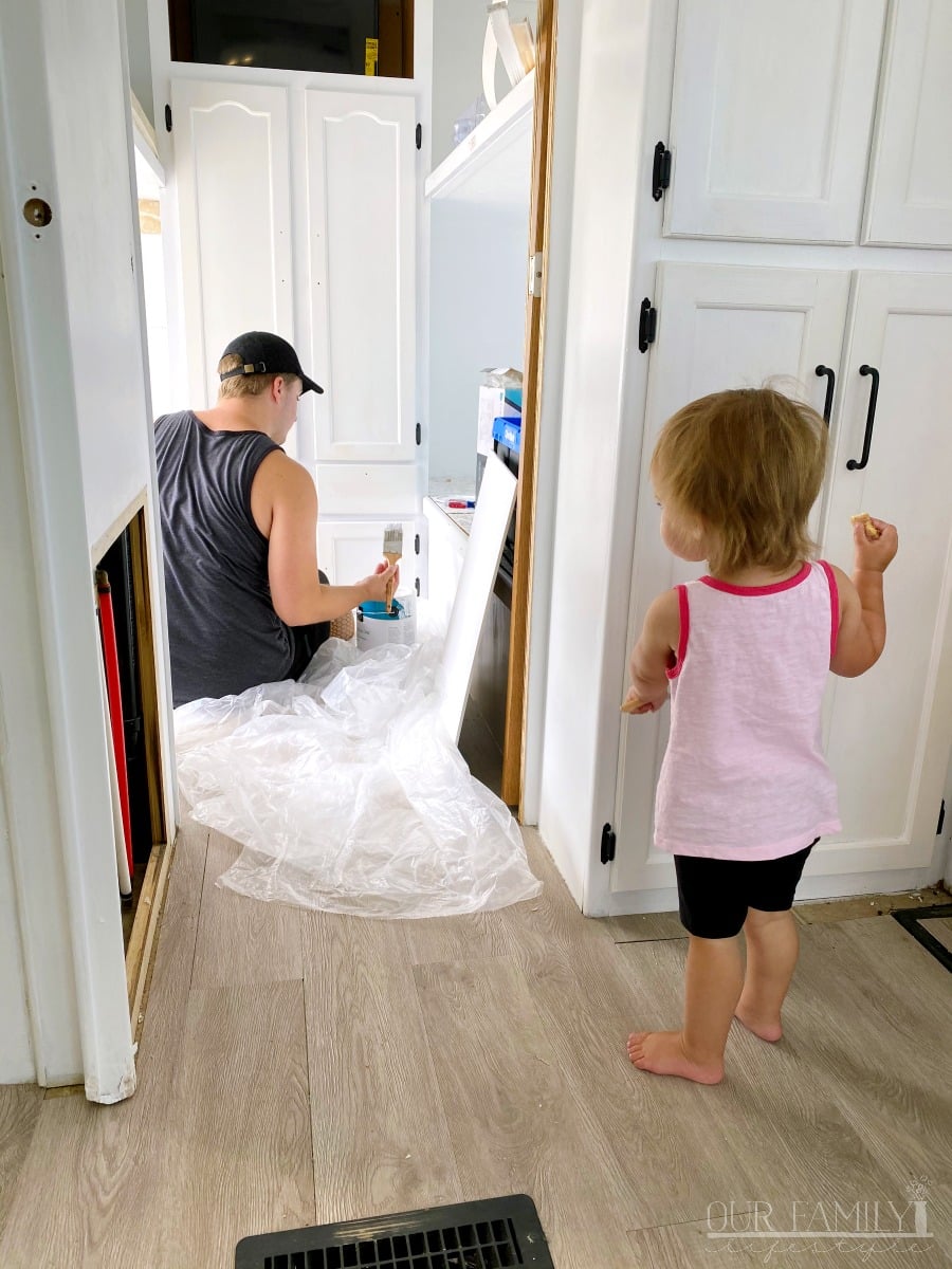 more painting in travel trailer