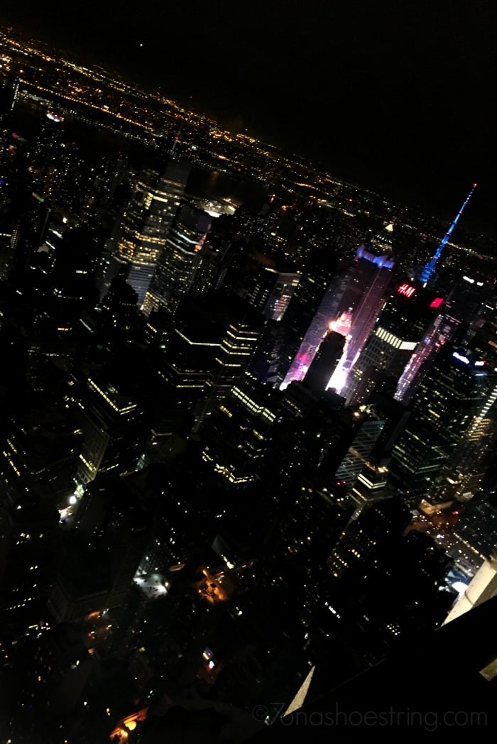 New York skyline at night