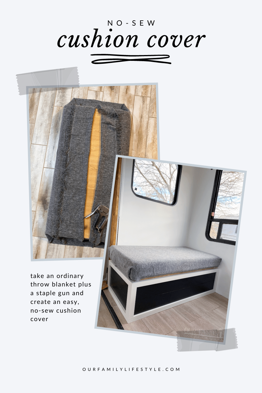 No Sew Cushion Cover