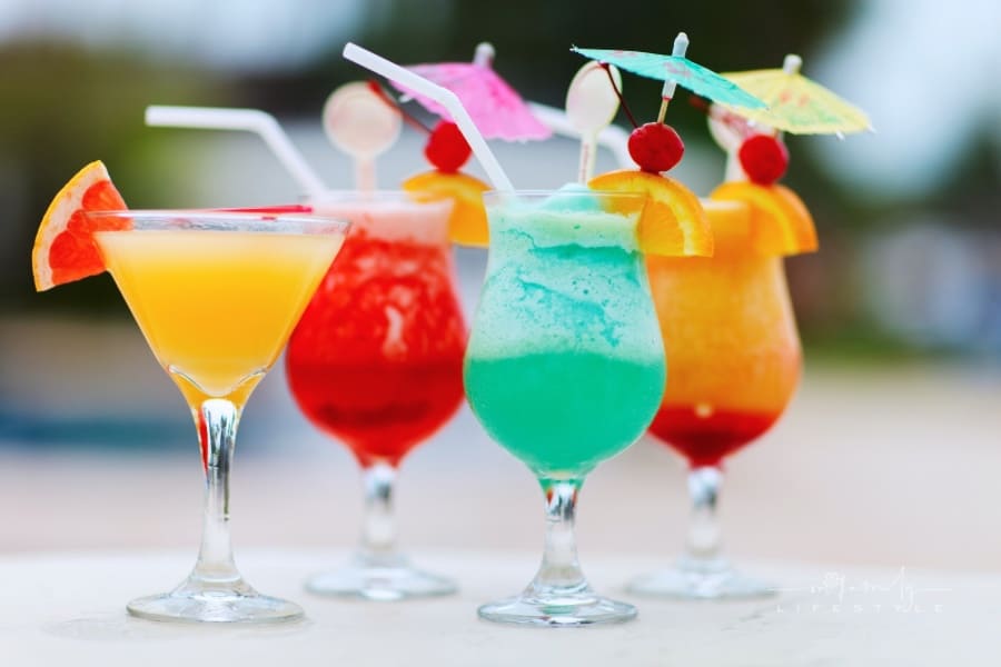 collection of assorted mocktails
