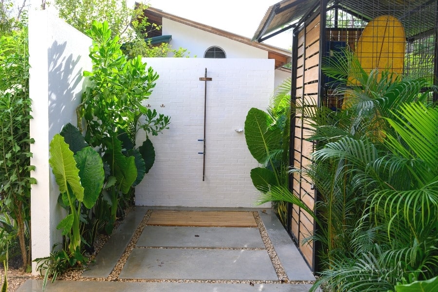 outdoor shower with simple design