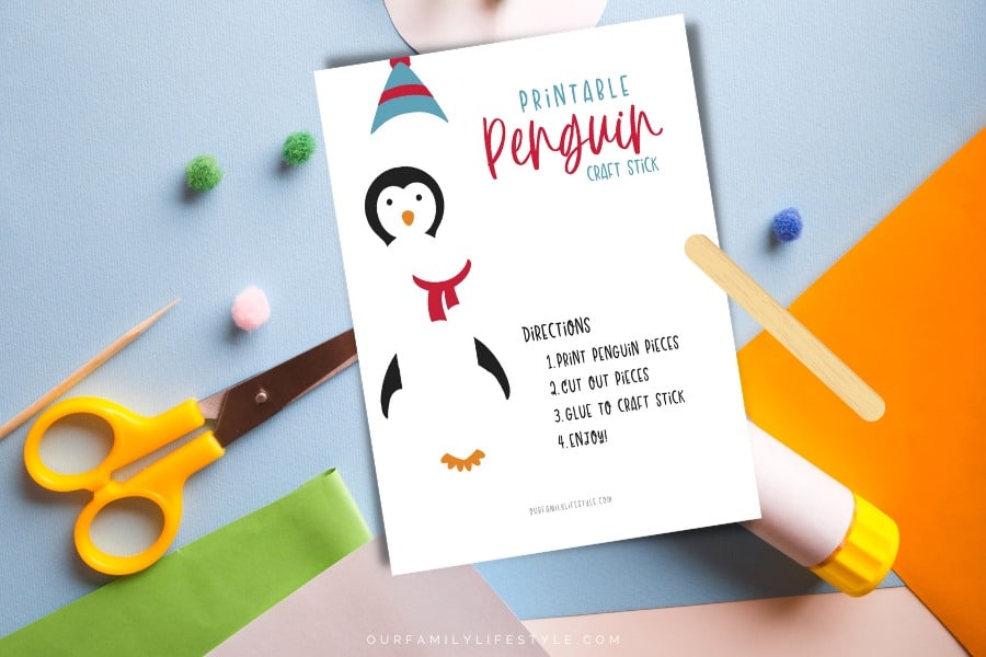 Printable Penguin Craft for Kids