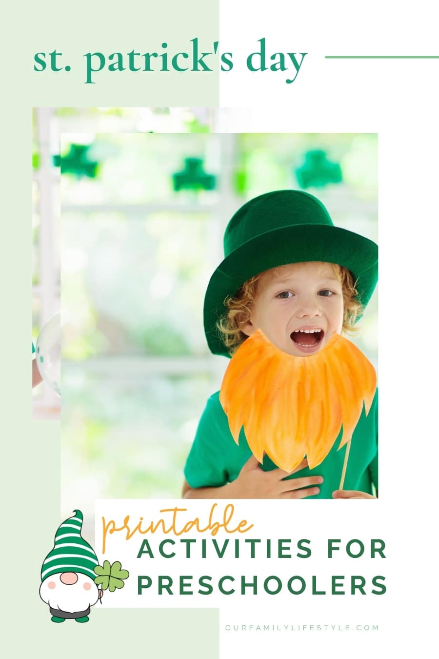 Printable St. Patrick's Day Activities Worksheets for Preschoolers
