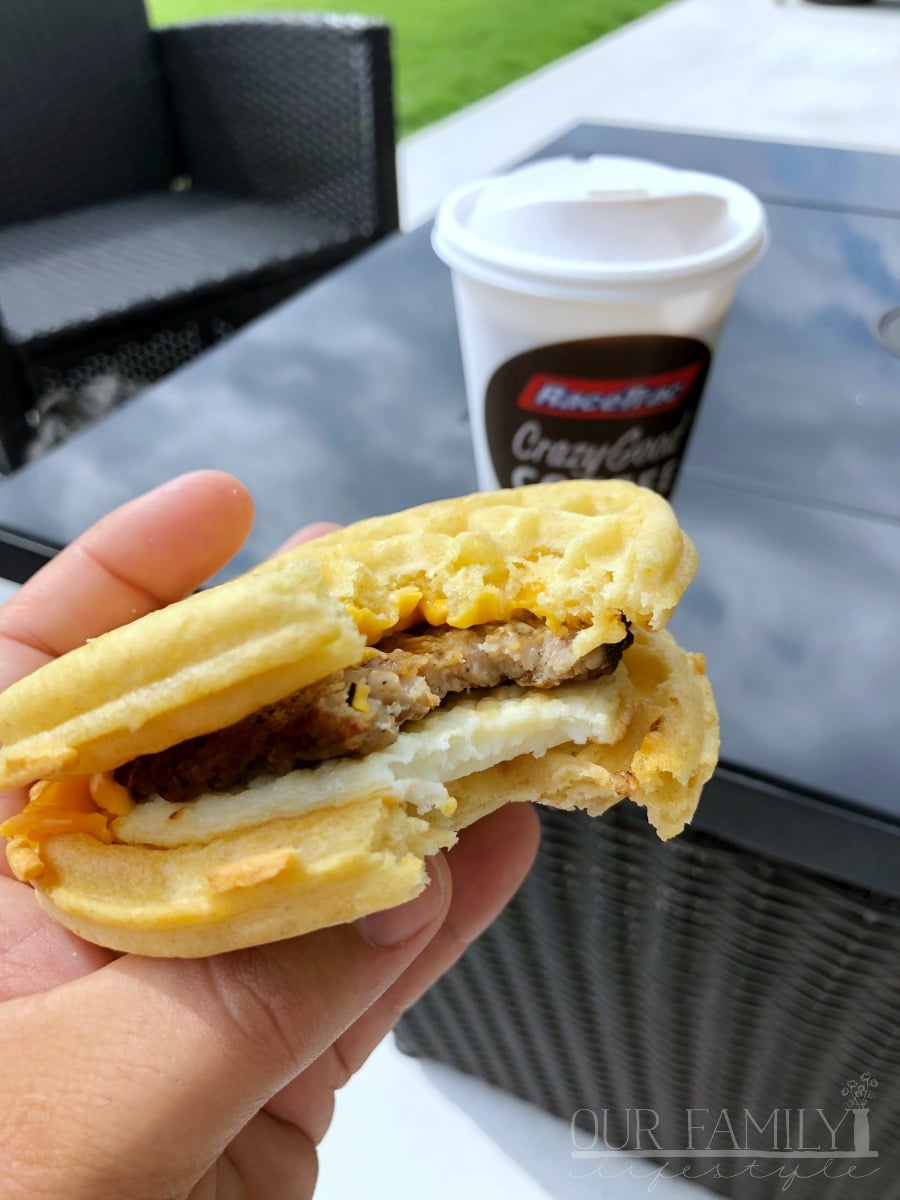 RaceTrac Breakfast Sandwich Eggo Waffles