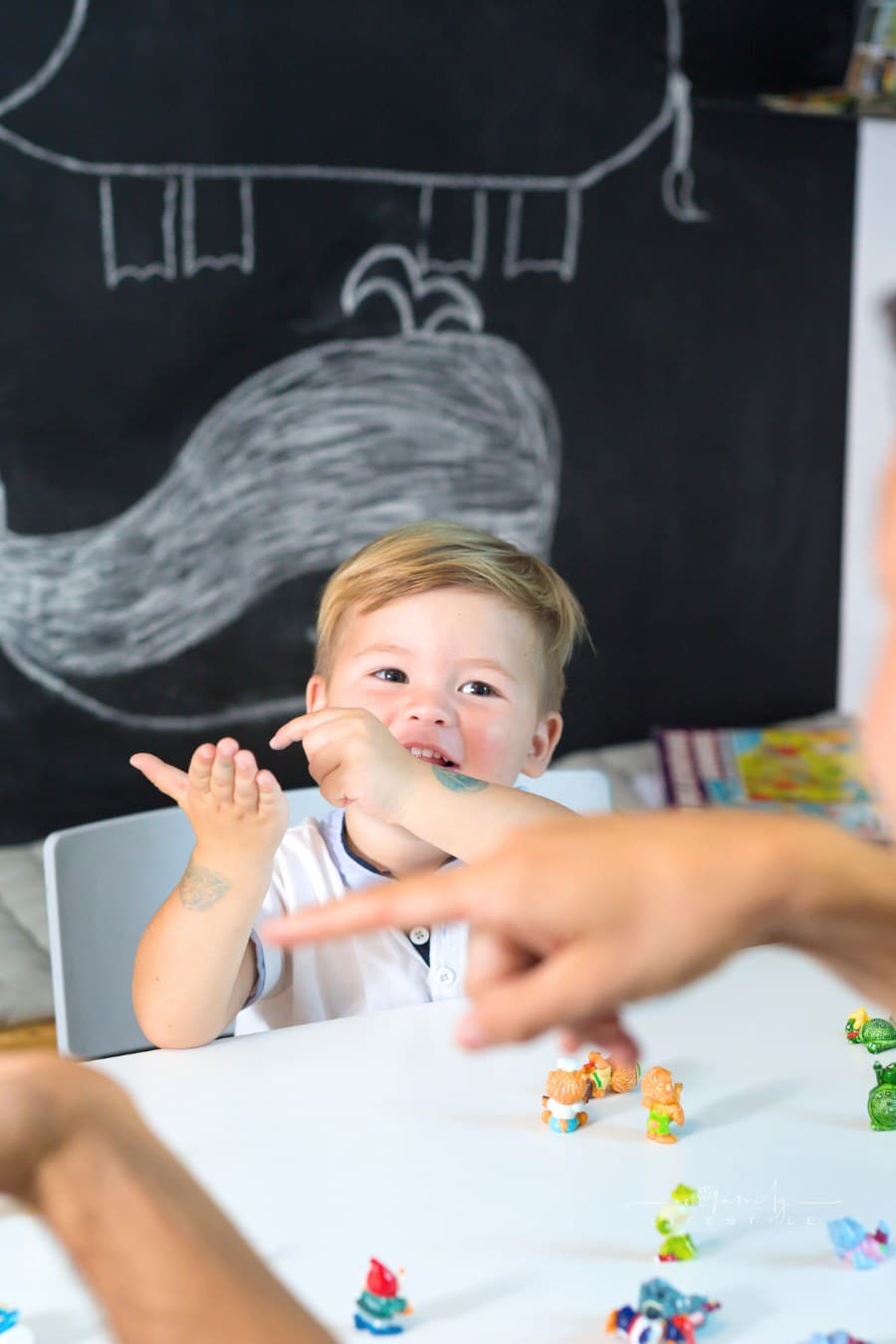 Cute Little Toddler Boy at Speech therapy Session