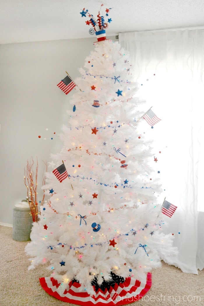 Red, White & Blue Tree