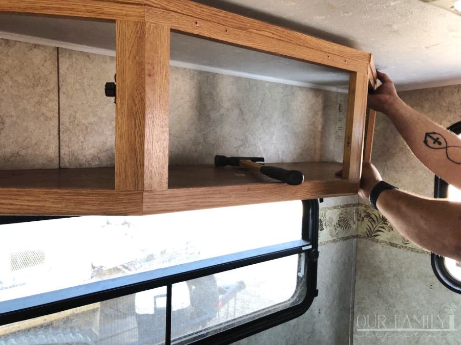 removing rv cabinet step 2