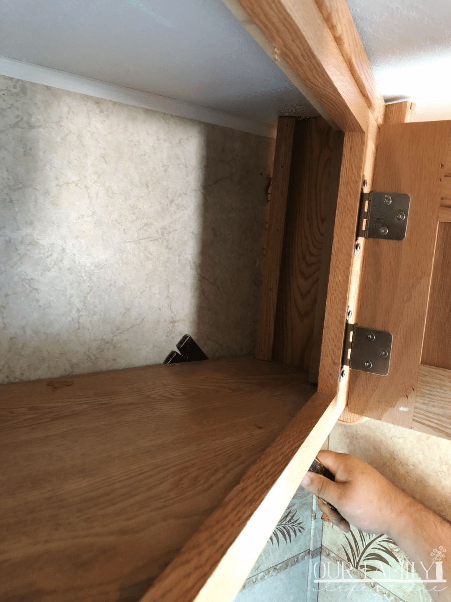 removing rv cabinets step 1