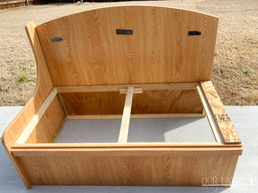 rv dinette bench before