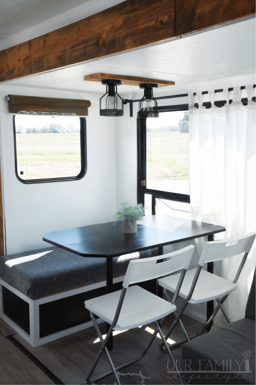 rv dinette remodeled
