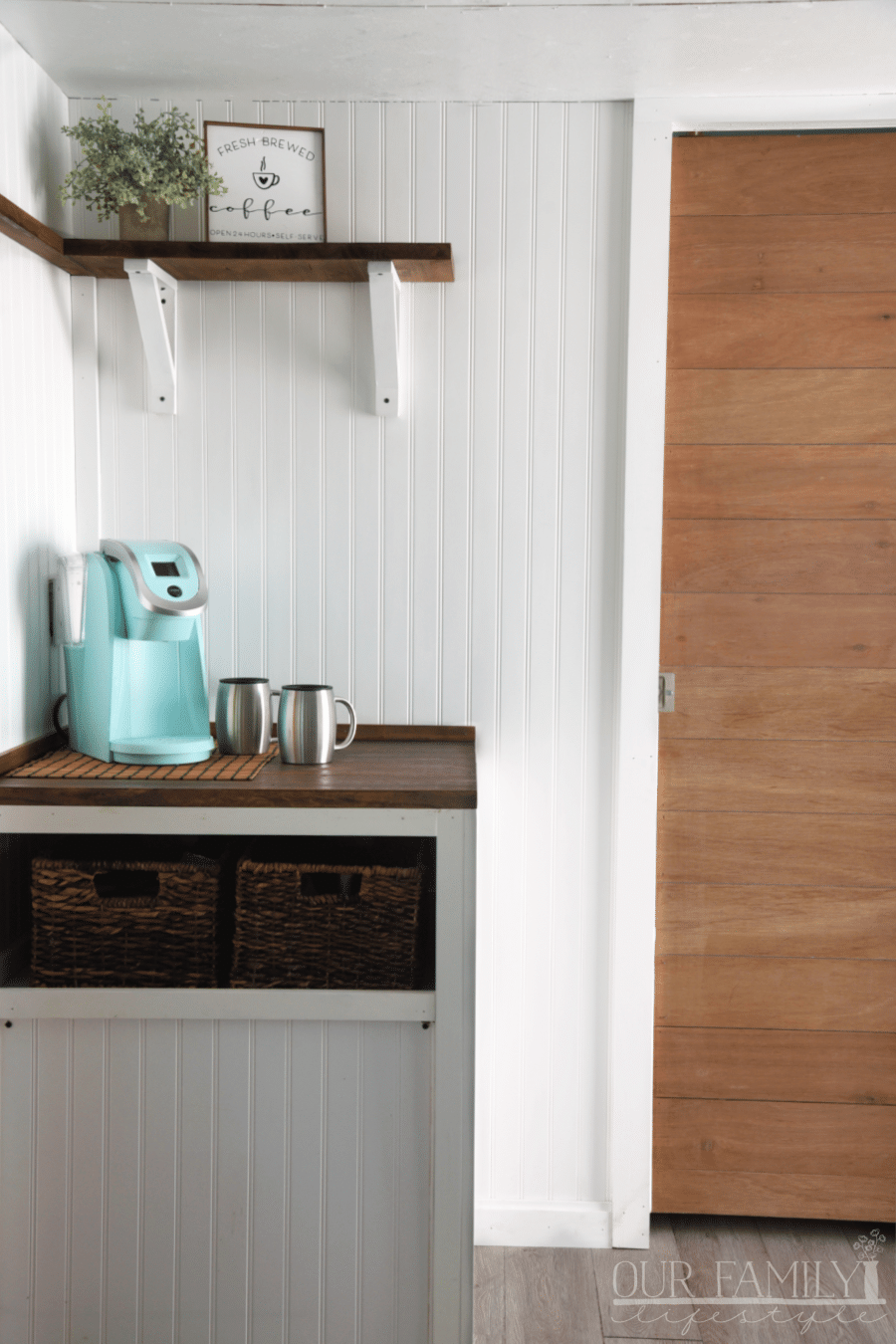 rv travel trailer coffee bar