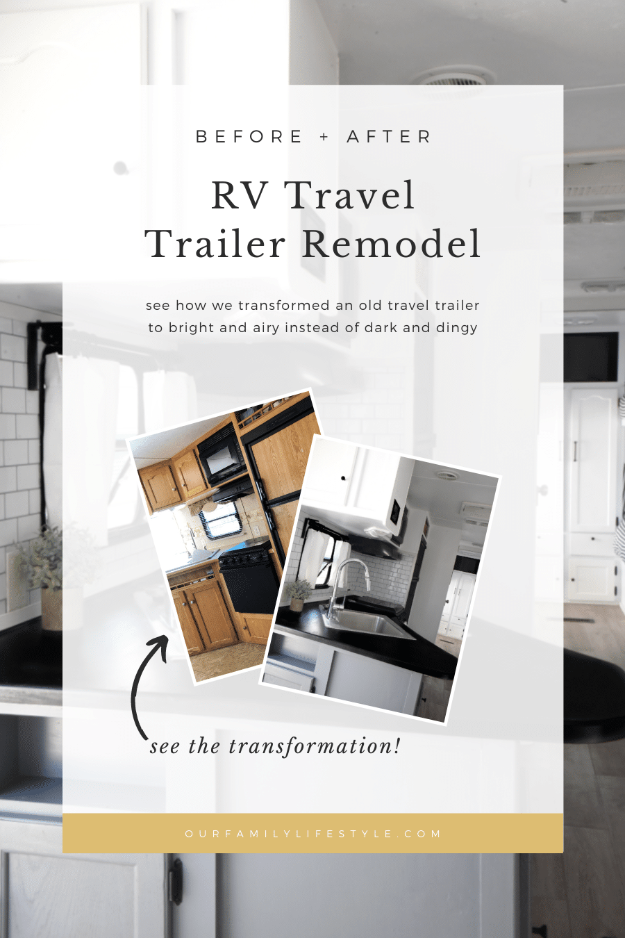 RV Travel Trailer Remodel Before and After
