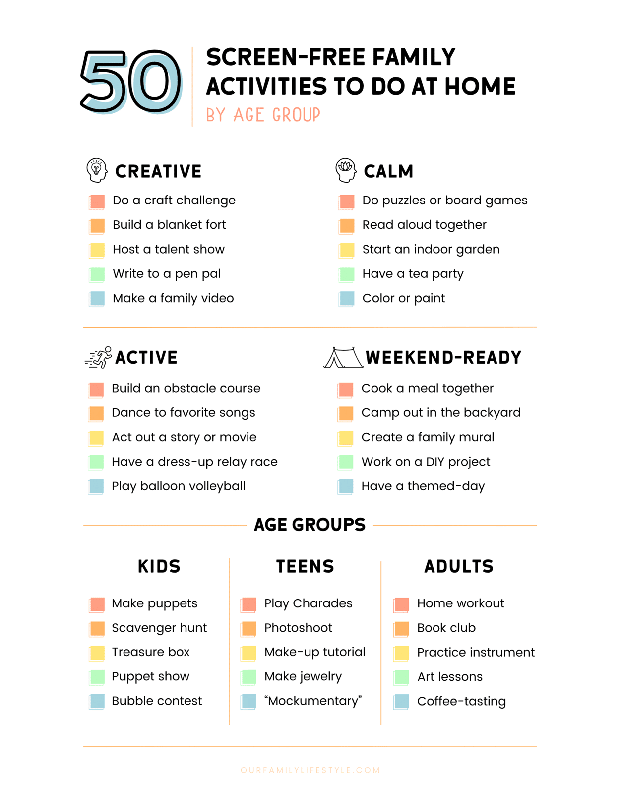 Screen-Free Family Activities to Do at Home Guide