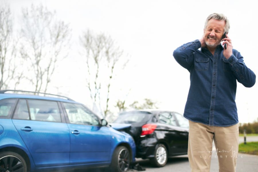 Senior Driver with Whiplash Injury after Car Accident