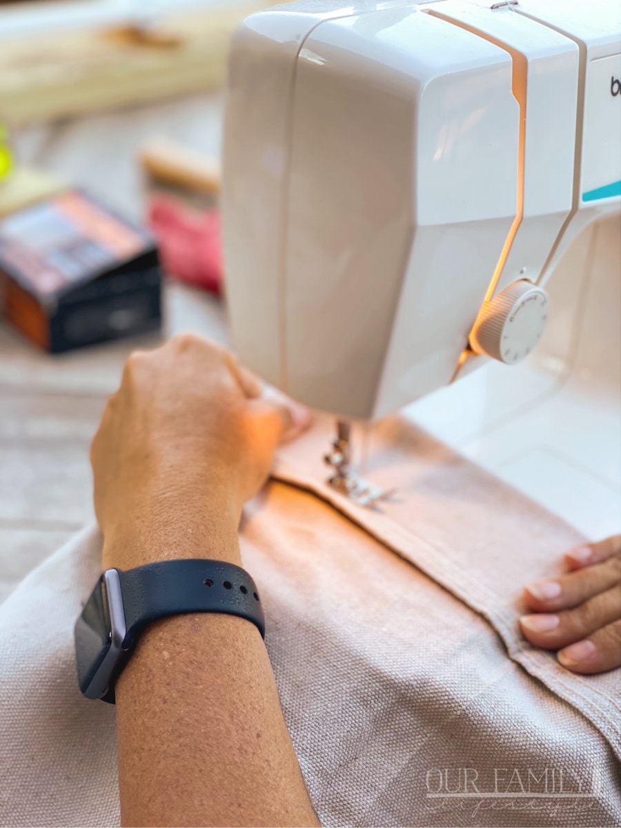 sew rod pocket on drop cloth