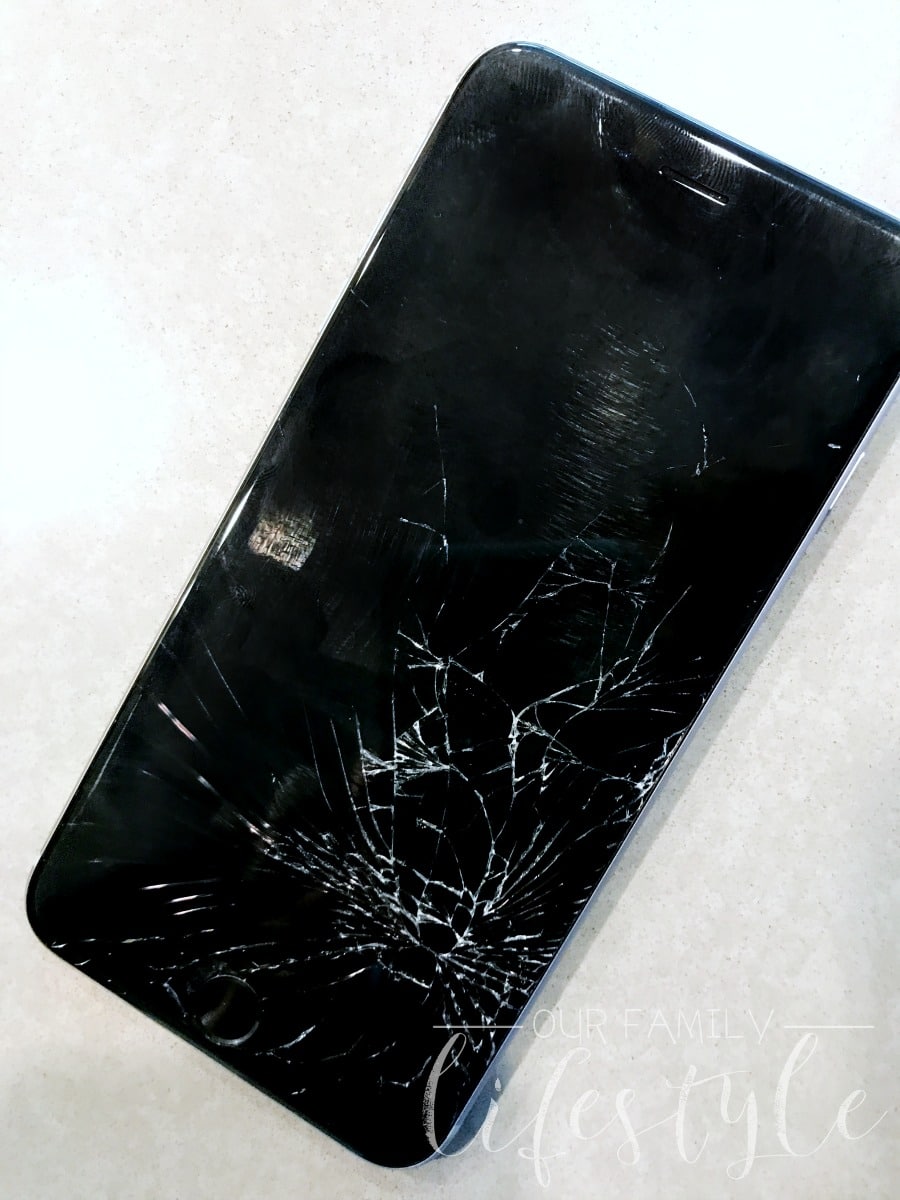 shattered iPhone screen