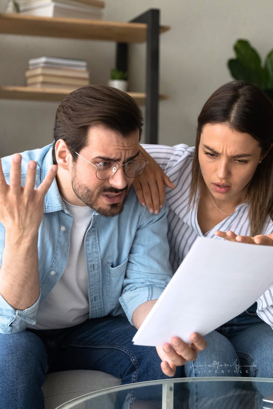 Unhappy couple feel frustrated by eviction notice letter