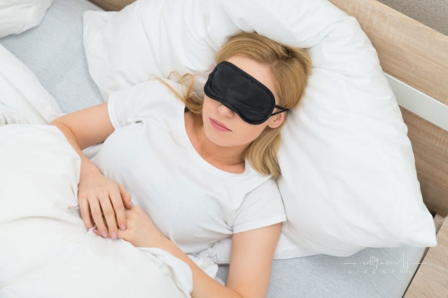 Woman Sleeping With Sleep Mask