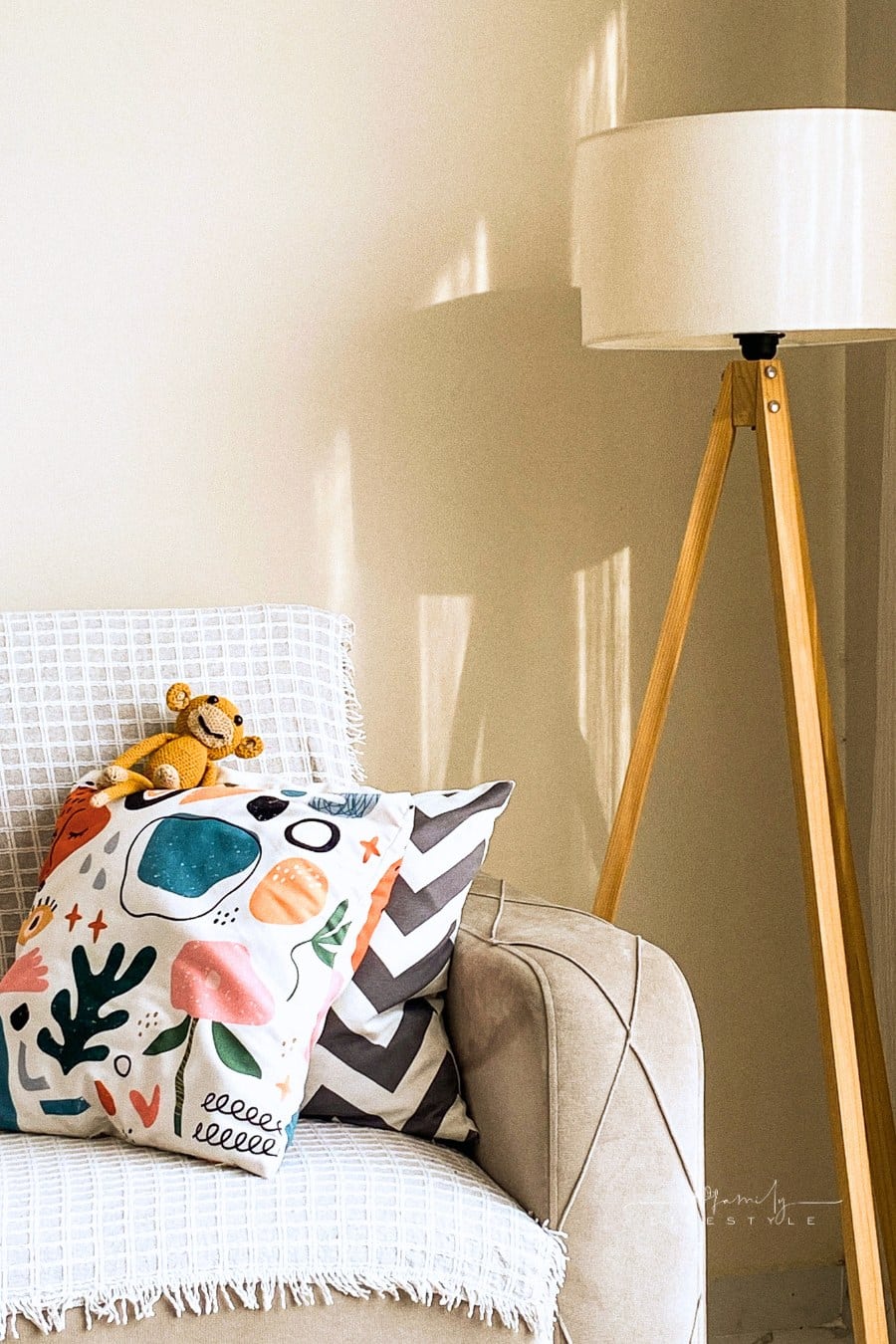 Throw Pillows on Sofa
