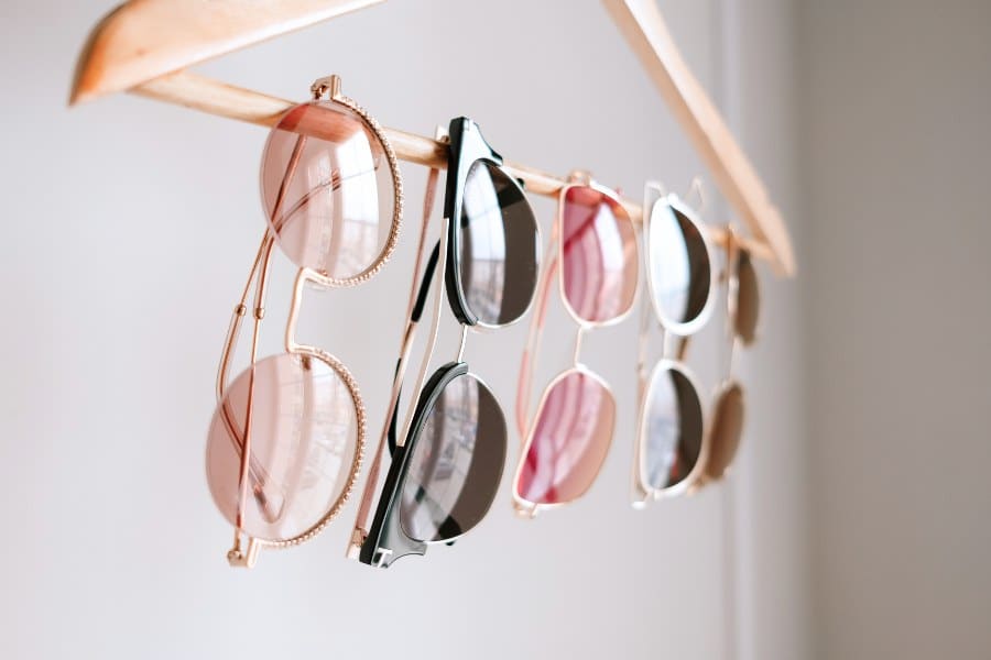 Sunglasses Hanging on a Hanger