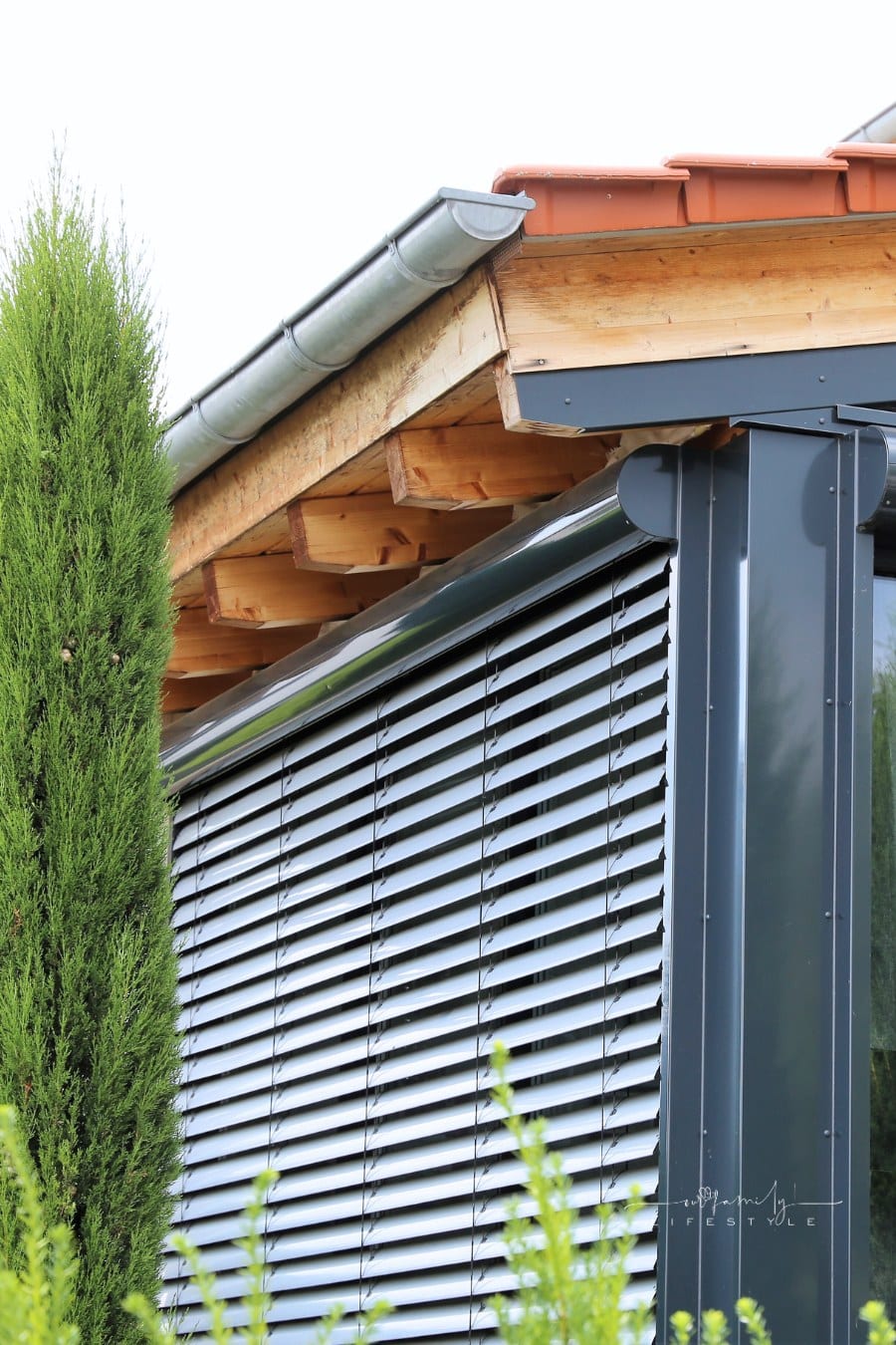 exterior outdoor blinds on a house
