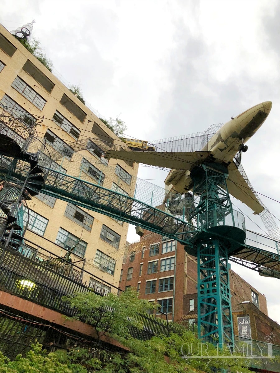 The City Museum outdoor climbing