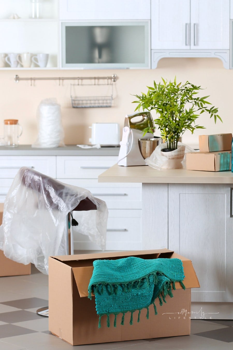 Packed Household Goods for Moving into New House