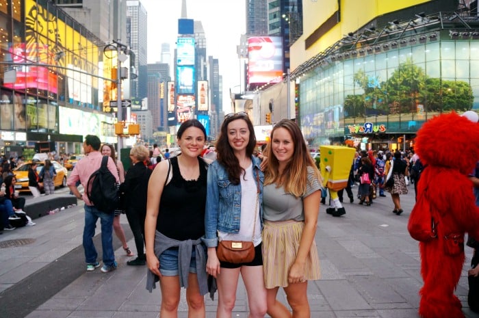 times square on a girlfriend getaway