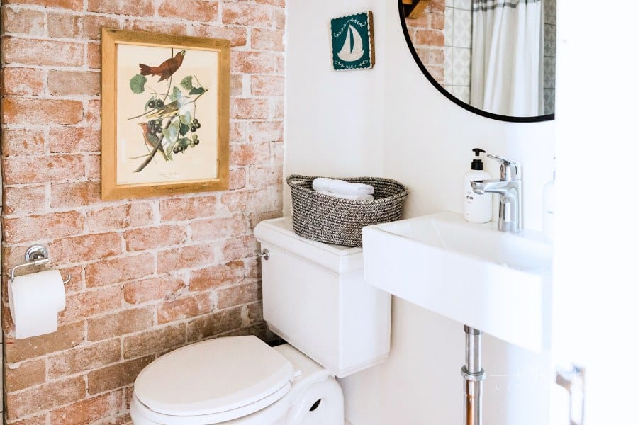 Interior Design of a Modern Bathroom with Toilet