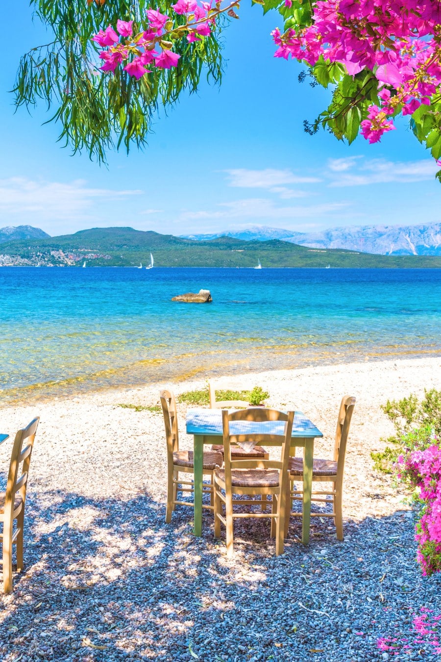 Taverna on the beach, Lefkada
