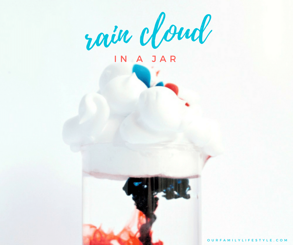 Rain Cloud in a Jar Science Experiment for Kids